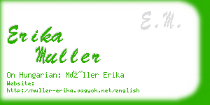 erika muller business card